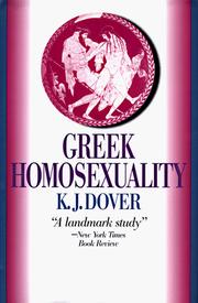 Cover of: Greek Homosexuality by K. J. Dover