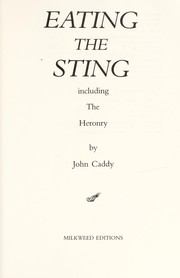 Cover of: Eating the Sting | 