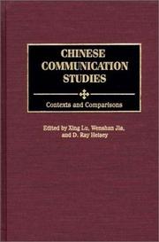 Cover of: Chinese Communication Studies by 