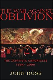 Cover of: The War Against Oblivion: Zapatista Chronicles, 1994-2000