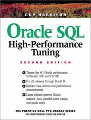 Cover of: Oracle SQL high-performance tuning by Guy Harrison