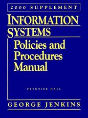 Cover of: Information Systems: Policies and Procedures Manual by George Jenkins, George Jenkins