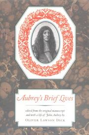 Cover of: Aubrey's Brief lives
