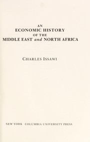 Cover of: The Economic History of the Middle East and North Africa (Economic History of the Modern World Series) by Charles Issawi