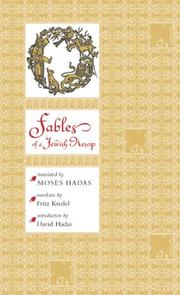 Cover of: Fables of a Jewish Aesop by Hadas Moses, Berechiah Ha-Nakdan