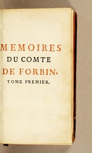 Cover of: Memoires du comte de Forbin, chef d'escadre, chevalier de l'Ordre militaire de Saint Louis by Forbin comte de