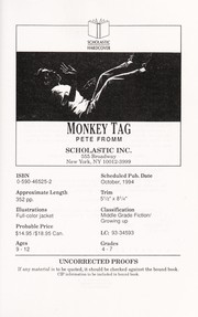 Cover of: Monkey tag | Pete Fromm