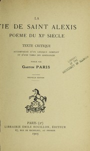 Cover of: La vie de saint Alexis by Alexius Saint