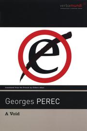 Cover of: A void by Georges Perec