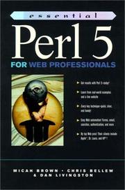 Cover of: Essential Perl 5 for Web Professionals | Micah Brown