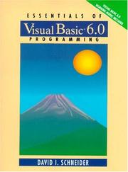 Cover of: Essentials of Visual Basic 6.0 programming