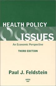 Cover of: Health Policy Issues An Economic Perspective