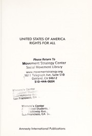 Cover of: United States of America : rights for all by 