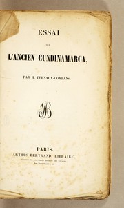 Cover of: Essai sur l'ancien Cundinamarca by Henri Ternaux-Compans