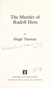 Cover of: Murder Rudolph Hess by Thomas.