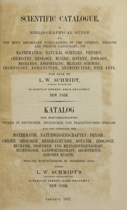 Scientific catalogue by L.W. Schmidt (Firm)