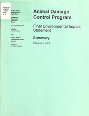 Cover of: Animal Damage Control Program | United States. Animal and Plant Health Inspection Service.