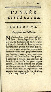 Cover of: L'année littéraire by Elie-Catherine Fréron