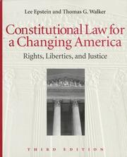 Cover of: Constitutional law for a changing America. by Lee Epstein