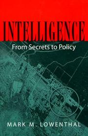 Cover of: Intelligence by Lowenthal, Mark M.