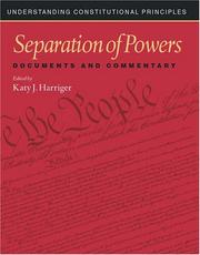 Cover of: Separation of Powers by Katy J. Harriger