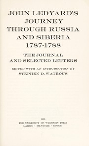 Cover of: Journey through Russia and Siberia, 1787-1788: the journal and selected letters.