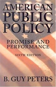 Cover of: American Public Policy | B. Guy Peters