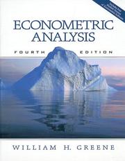 Cover of: Econometric Analysis (4th Edition) | William H. Greene