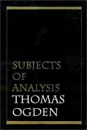 Cover of: Subjects of analysis
