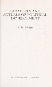 Cover of: Parallels and actuals of political development