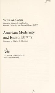 Cover of: American modernity and Jewish identity