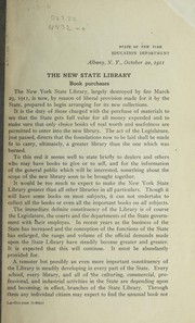 Cover of: The new State Library | University of the State of New York
