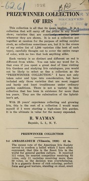 Cover of: Prizewinner collection of iris [price list] | Robert Wayman (Firm)