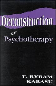 Cover of: Deconstruction of psychotherapy