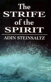 Cover of: The Strife of the Spirit by Adin Steinsaltz