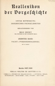 Cover of: Reallexikon der Vorgeschichte by Max Ebert