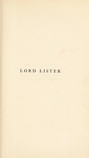Cover of: Lord Lister by Godlee, Rickman John Sir