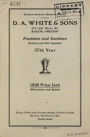Cover of: 1928 price list by D.A. White and Sons