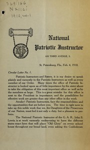 Cover of: Circular letter | National Alliance, Daughters of Veterans. National Patriotic Instructor