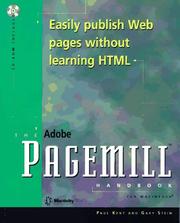 Cover of: The Adobe PageMill handbook by Paul Kent