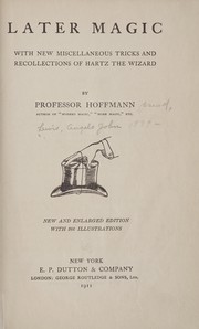 Cover of: Later magic | Hoffmann (Professor)