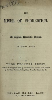 Cover of: The miser of Shoreditch by Thomas Peckett Prest
