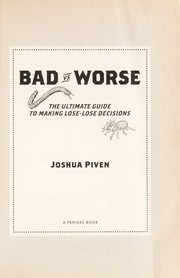 Cover of: Bad vs. worse | Joshua Piven