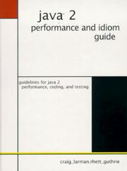 Cover of: Java 2 Performance and Idiom Guide by Craig Larman, Rhett Guthrie