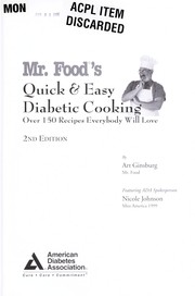 Cover of: Mr. Food's quick & easy diabetic cooking