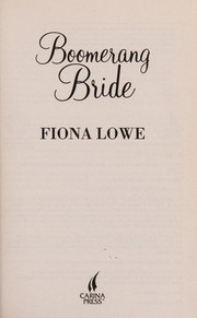 Cover of: Boomerang bride | Fiona Lowe