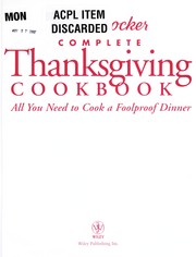 Cover of: Betty Crocker Complete Thanksgiving cookbook by Betty Crocker