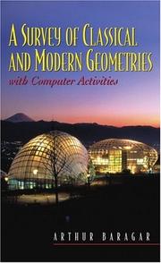 Cover of: Survey of Classical and Modern Geometries, A by Arthur Baragar