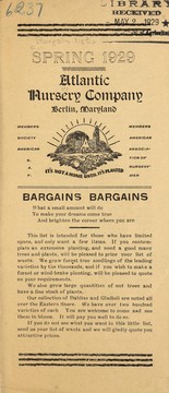 Cover of: Spring 1929 | Atlantic Nursery Company, Inc