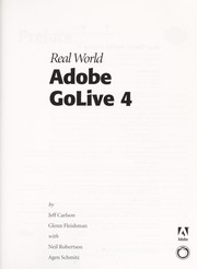 Cover of: Real world Adobe GoLive 4 | Jeff Carlson